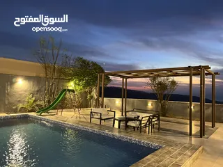  20 شاليهات ومزارع فخمه داخل ناعور مسبح مدفى