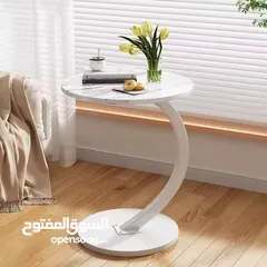  9 السكملي هي الي رح تغنيكي عن السكملي التقليدية في بيتك طاولة جانبية مستديرة على شكل حرف C