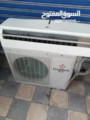  3 مكيف جولدن اير 2 طن عادي  بحاله جيده  مكيف شغال 100% حامي بارد مكفول