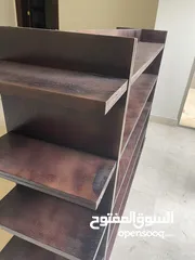  2 رف مكتبة خشب