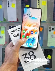  1 جهاز مشغل ايام oppo A38 رام 8 و 12 جيجا 128 مكفول سنة أغراضة والكرتونه الأصلية متوفر توصيل