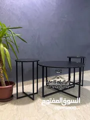  14 الثقة للديكورات المعدنية والخشبية طاولات معدن مودرن و واطقم سرفيس طقم المتداخل فقط 35دينار 078948609