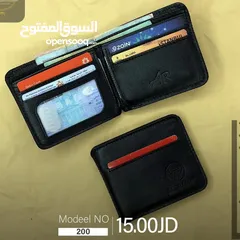  4 محافظ واحزمة  جلد طبيعي 100%