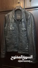  6 natural genuine real leather jacket XL