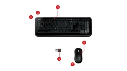  9 Keyboard MICROSOFT WIRELESS 850 DESKTOP كيبورد مايكروسوفت 850