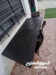  6 طاولة بلاستيك خارجية قابلة للطي مستعمل نظيف جدا