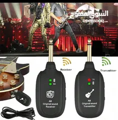  2 قطعة لاسلكي للجيتار مع سماعة جوده عاليه
