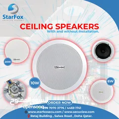  2 Ceiling Speakers With and Without Installation