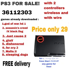  1 exclusive PS3 console with Popular Games Pre Installed Extras Included