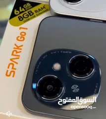  16 جهاز جديد بالكرتونة Spark GO 1 رام 6 و 8 جديد 64 و 128 مكفول سنة متوفر توصيل