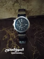  2 ساعه مارنر الاصليه ساعه زجاج ياقوتي عقارب مضيئه كستك جلد تمساح اصلي ضد الماء بحالة الوكاله