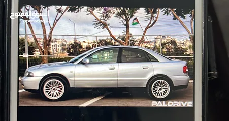  2 اودي A4 موديل 2000   مطور 1800  فتحة سقف  جنط مغنسيوم  مسجل شاشة  كمرة خلفية جير مطور 100/100