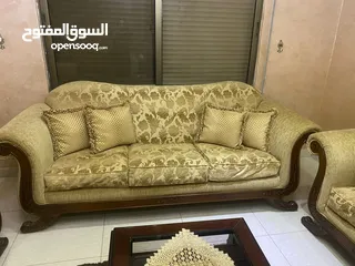  1 طقم كنب خشب زان