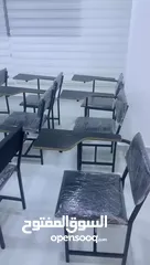  26 كراسي محاضرات و دروج مدرسية و الواح وايت بورد