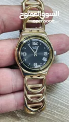  1 سواتش سويسري Swatch swiss الساعة بحالة الوكالة استعمال خفيف بدون علبة وكفالة شغالة 100‎%‎