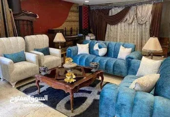  2 طقم كنب 7مقاعد خشب لاتيه سويد 135