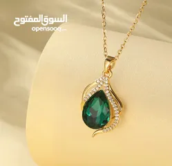  2 قلادة مطلية بالذهب عيار 18K