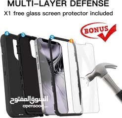  8 كفر defender الاصلي الاصدار الثاني 4 طبقات حماية خلفية و اطار حماية مع لزقة شاشة ضد الصدمات و الكسر