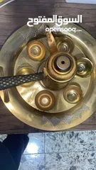  5 صنيه مع فناجينها نحاس صنع مصر