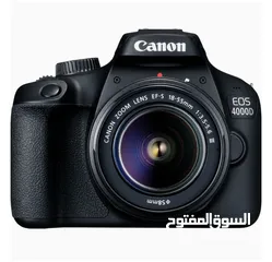  5 كانون EOS 4000D كاميرا 2022 اس ال ار عدسة EF-S 18-55 مم III - اسود
