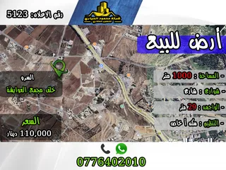  1 رقم الأعلان (5123) قطعة ارض للبيع في منطقة السرو خلف مجمع العوايشة