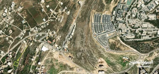  2 911 meter land for sale in المزرعة القبلية. Five minutes from Beir Zeit University and Lacasa Mall