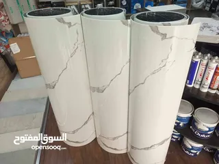  6 #رول  بديل الرخام الطول 2.80 م العرض 1.20  السماكة 3 ملم  مصنوع من الفوم واللاصق منه وفيه للجدران