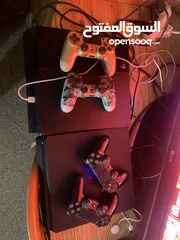  1 جهازين ps4 fat +ps4 slim