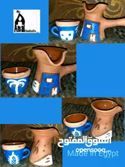  1 طقم قهوة فخار