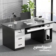  3 مكتب كمبيوتر للعمل والدراسه مع أدراج وقفل