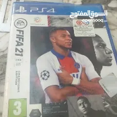  2 قرص FIFA 21 مستعمل لمدة شهر