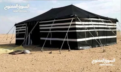  1 خيم شعر تراثيه  حجم 8م×4م يوجد أحجام أخرى حسب الطلب  الخيم جديده ولا يوجد  مستعمله