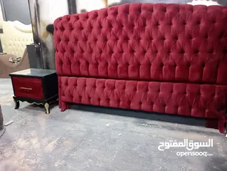  6 غرفه  نوم مميزه  بالاتنجيد الاحمر  وخشب  لاتيه 18  ثقيل ل