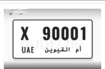  1 رقم أم القيوين كود X (90001)