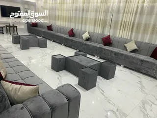  25 جلسات الخليجية بحدث الموديلات 17 مقعد مع طقم طربيزاط ومراكي