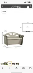  5 Rubbermaid Resin Outdoor Storage  Bench كنب بينش