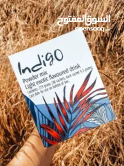  15 مشروب Indigo طبيعي غني بالمكونات النباتية  Indigo مشروب نباتي لتعزيز النشاط  مشروب صحي بنكهة طبيعية