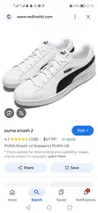  7 حذاء مميز ماركه Puma مقاس 42 الأصلي بحال الجديد لون ابيض الضبان الأصلي