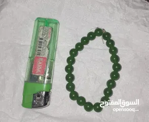  3 حجر الجاد سواره 22 خرزه من حجر الجاد
