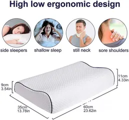  1 وداعاً لألام الرقبه ‫و العمود الفقري مع ساده و مخدة طبيه Memory Foam Pillow
