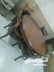  2 طاولة سفرة خشب زان