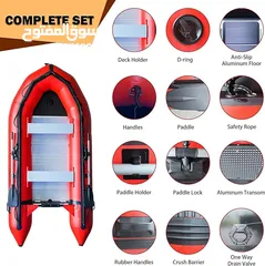  4 Inflatable Dinghy Boat with Aluminum Floor and Aluminum Transom