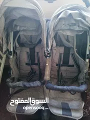  1 عرباي توأم مستعمله شغاله 100٪