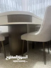 5 طاولة سفرة 8 كراسي تنجيد فخم وراقي