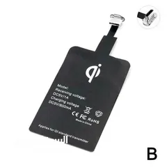  1 Wireless Charger Receiver For Andriod iPhone Type-C Charging Adapter  لشحن الموبايل لا سلكيا