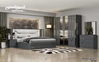  5 BEDROOM SET 7 PICES WITH MATTRESS WITH FITTING /غرف نوم مع دوشج ۷ قطع مع ترکيب