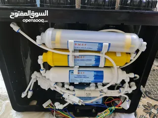  3 فلتر مياه تايواني حفر 9مراحل مع UV وساعه ضغط وستاند بسعر مغري
