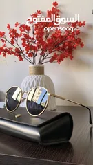  1 نظارة شمسية بإطار ذهبي وعدسات أسود عدسات UV400