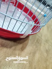  10 قفص الطيور الدائري الأحمر المميز  مناسب لطيور الحب والروز و الفيشر و الجنة