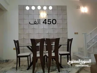  6 طاولات طعام وكراسي خشب زان